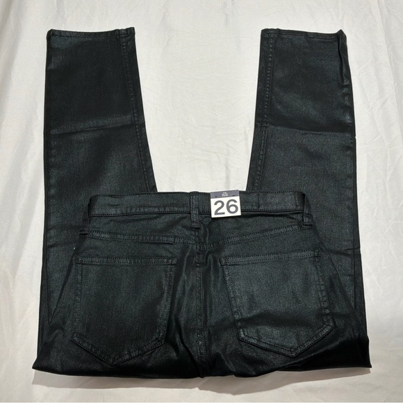 Gap Cheeky Straight High Rise Jeans Womens 2 26 Sky Gray Raw Hem Ankle Crop 90s - Picture 6 of 7